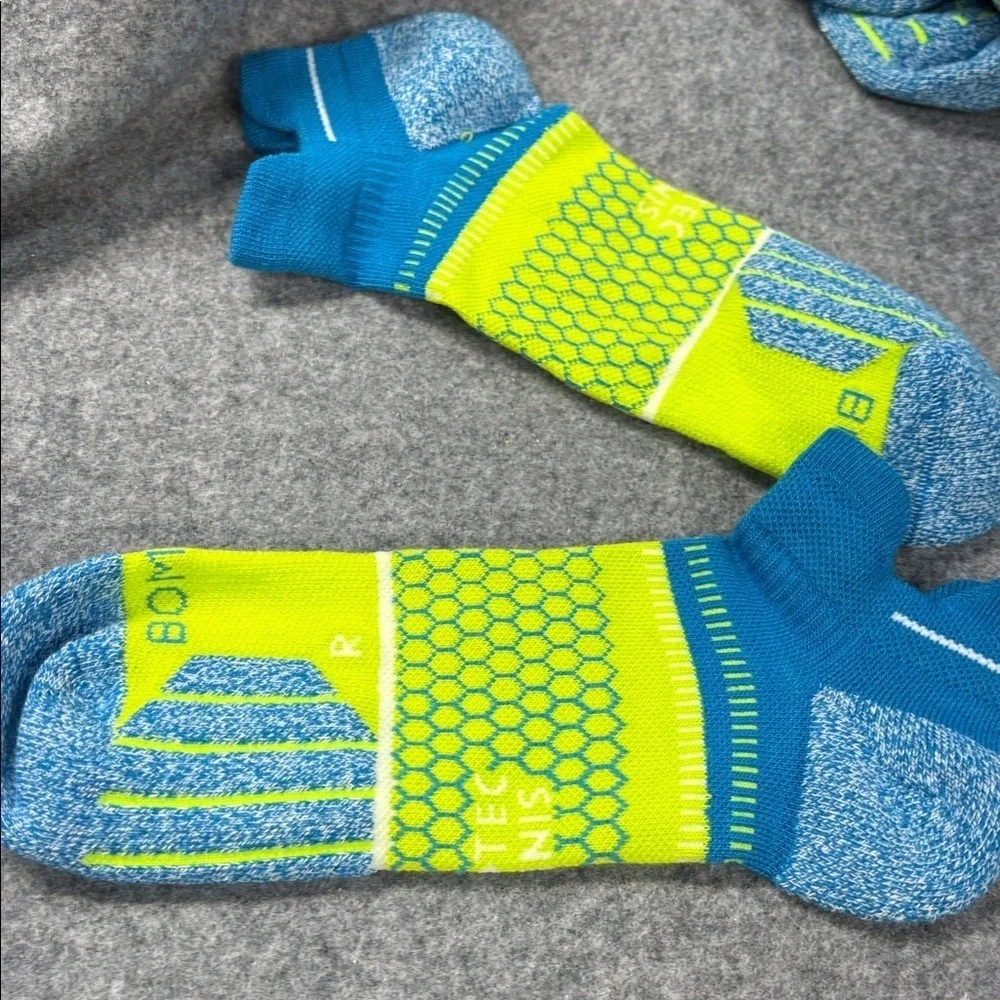 Bombas neon Blue and Green  hex tec tennis Athletic Socks XL